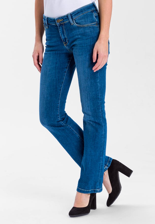 CROSS Marken Damen Stretch Jeans weiß Hose 34 inch Gr 27 bis 33
